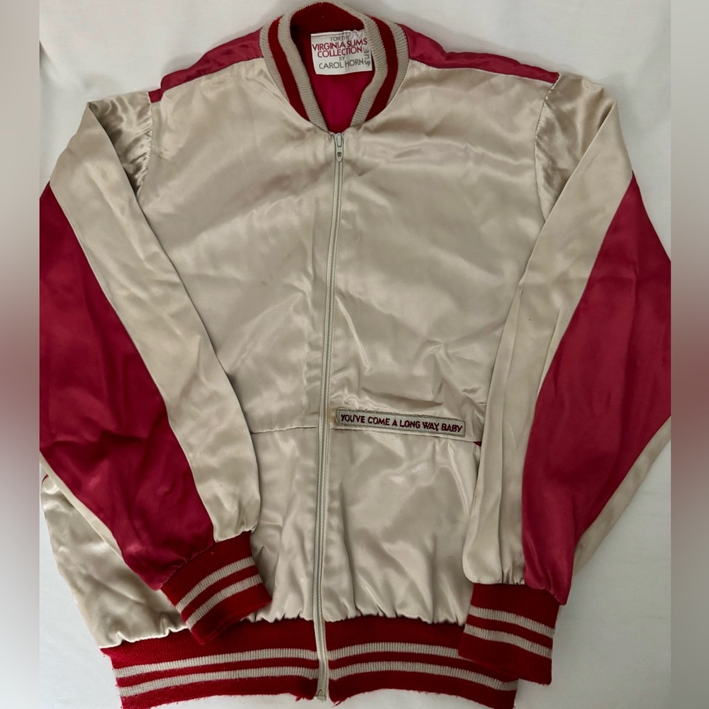 1978 Virginia Slims Satin Ginny Jump Jacket You've Come A Long Way Baby